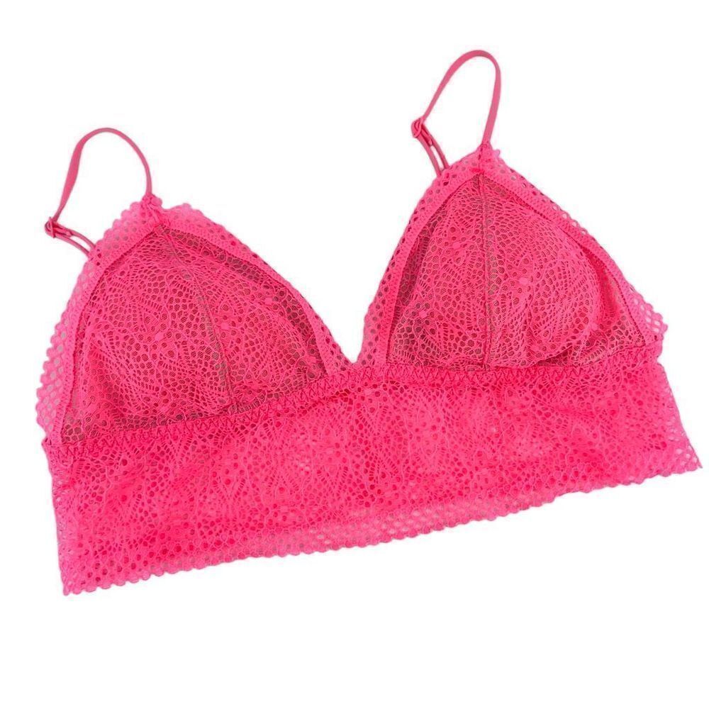 Victoria's Secret Long‎ Line Lacy Bralette in Coral